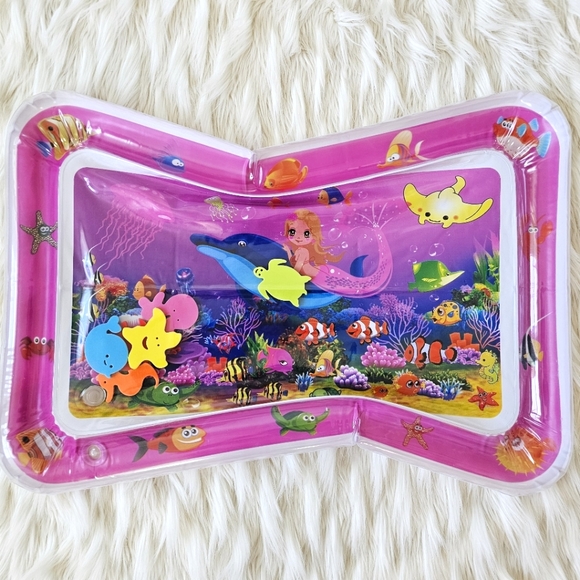 Tummy Time Water Play Mat, Baby Mat for Kids, Mermaid, Pink - Picture 7 of 11
